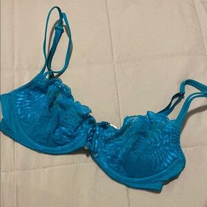 Teal Lace Underwire Bra